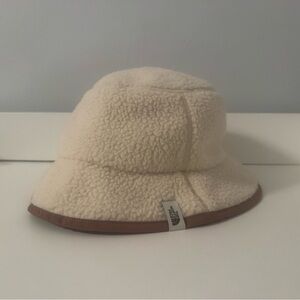 The North Face Cream Fleece Bucket Hat